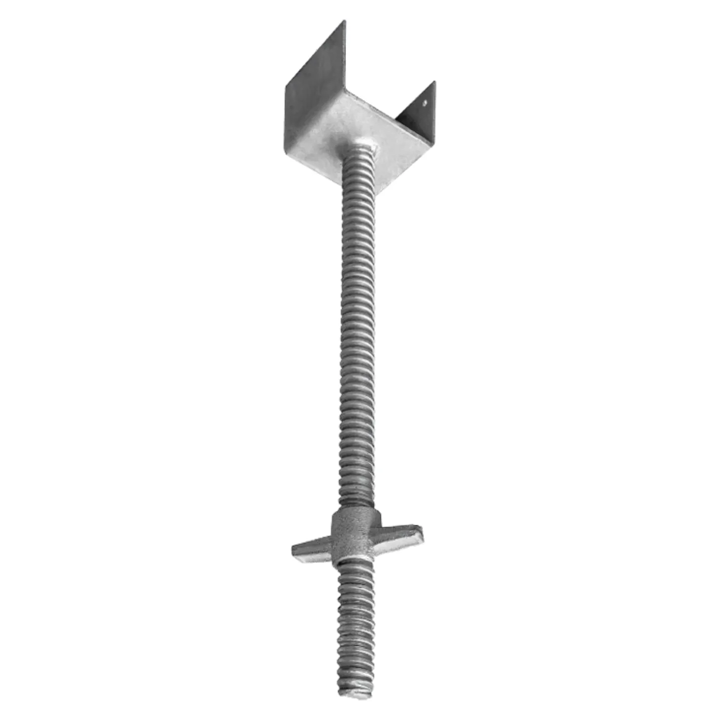 High-resolution adjustable U head jack, supporting variable scaffolding heights and load bearing.