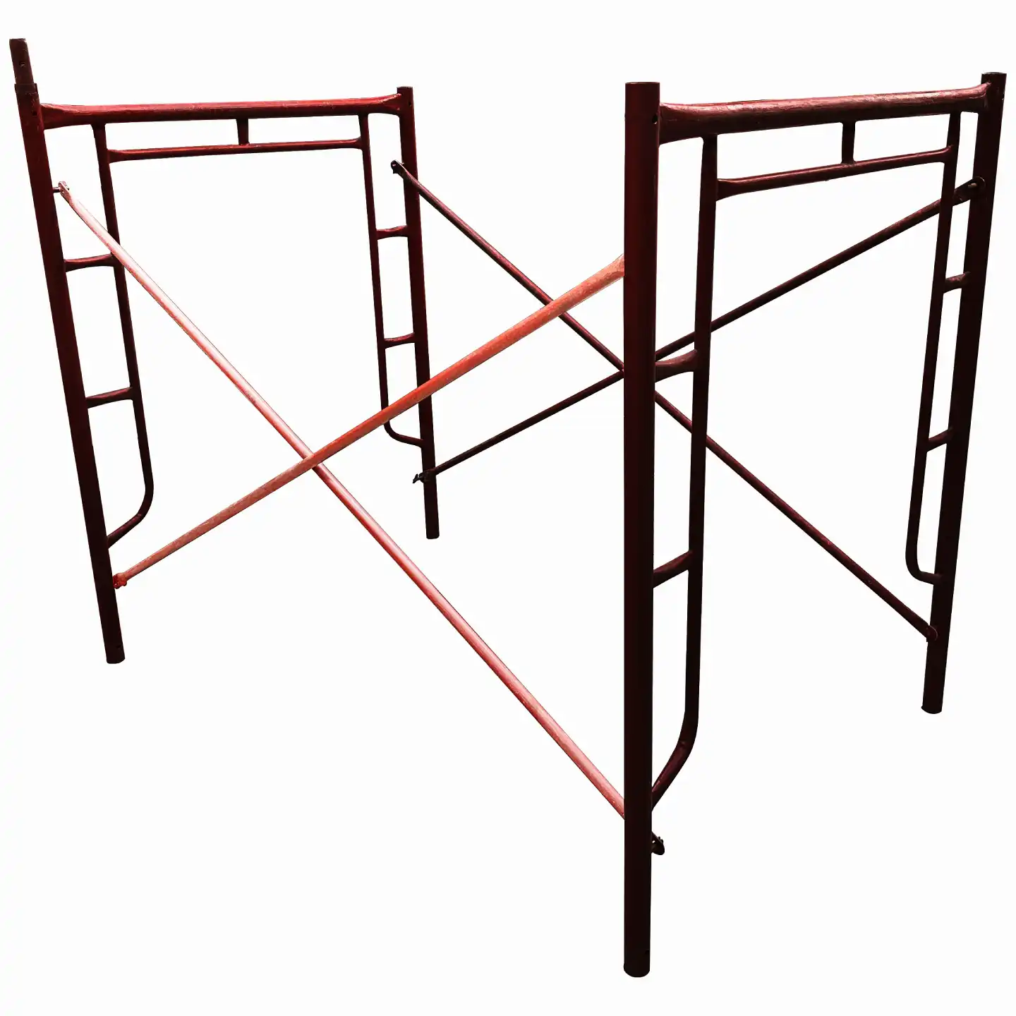 High-resolution scaffolding cross brace for enhanced structural stability and support.